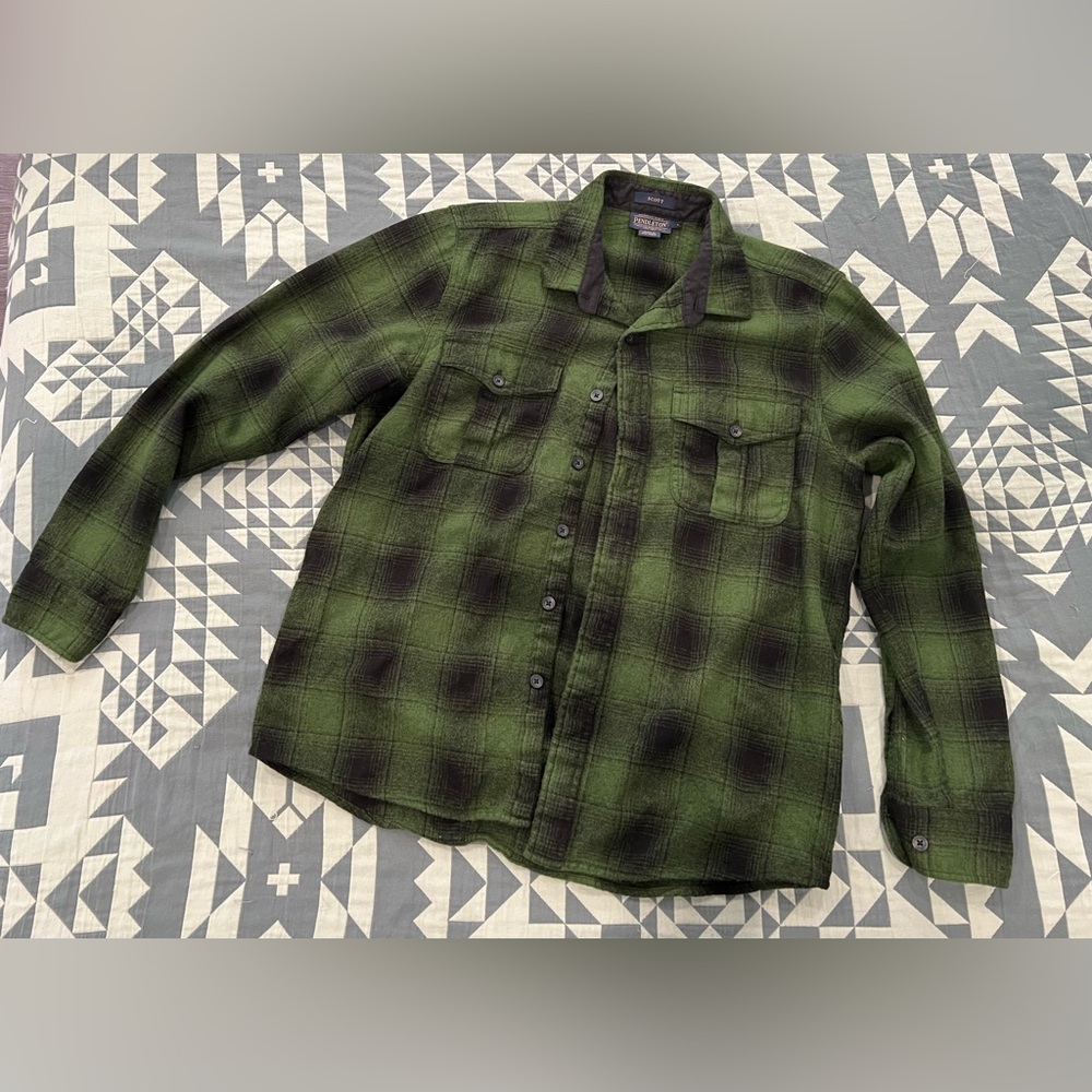 MEN'S BUFFALO CHECK SCOUT SHIRT Green/Black Large
